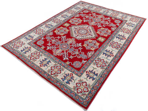 Kazak Red Hand Knotted 53 X 70 Area Rug 700-145600 Image 2