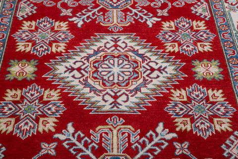 Kazak Red Hand Knotted 53 X 70 Area Rug 700-145600 Image 3