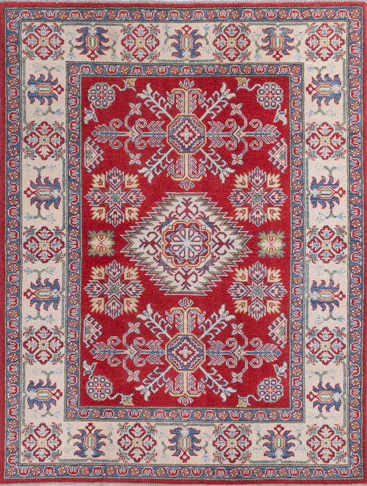 Kazak Red Hand Knotted 53 X 70 Area Rug 700-145600 Image 0