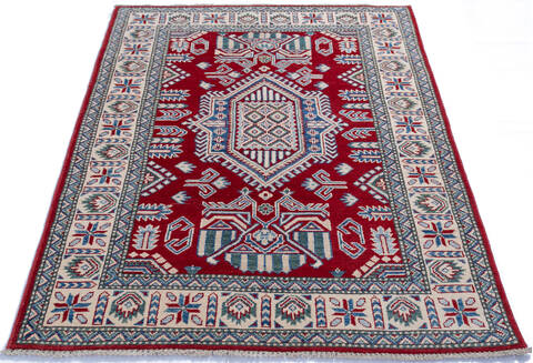 Kazak Red Hand Knotted 311 X 58 Area Rug 700-145601 Image 1
