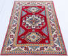 Kazak Red Hand Knotted 31 X 411  Area Rug 700-145606 Thumb 1