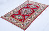 Kazak Red Hand Knotted 31 X 411  Area Rug 700-145606 Thumb 2