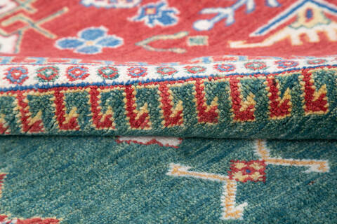 Kazak Green Hand Knotted 58 X 80 Area Rug 700-145607 Image 5