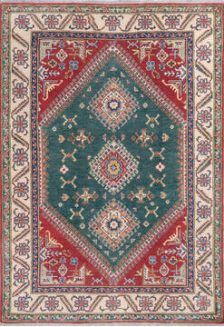 Kazak Green Hand Knotted 5'8" X 8'0"  Area Rug 700-145607
