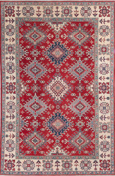 Kazak Red Hand Knotted 6'6" X 9'11"  Area Rug 700-145610