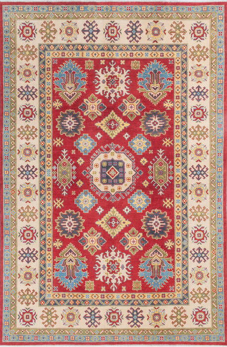 Kazak Red Hand Knotted 67 X 911 Area Rug 700-145614 Image 0