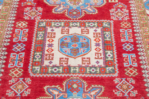 Kazak Red Hand Knotted 50 X 65 Area Rug 700-145618 Image 3