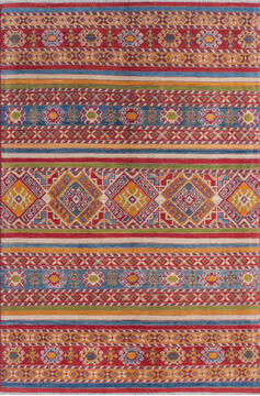 Kazak Multicolor Hand Knotted 4'0" X 6'4"  Area Rug 700-145619