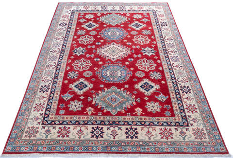 Kazak Red Hand Knotted 68 X 100 Area Rug 700-145620 Image 1