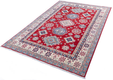Kazak Red Hand Knotted 68 X 100 Area Rug 700-145620 Image 2
