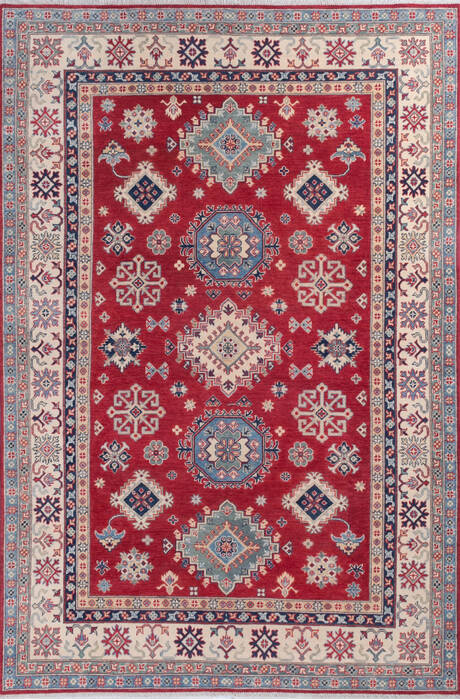 Kazak Red Hand Knotted 68 X 100 Area Rug 700-145620 Image 0