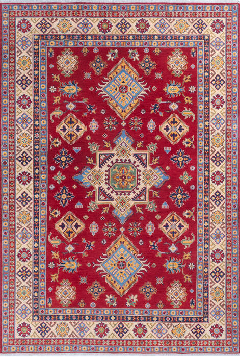 Kazak Red Hand Knotted 68 X 98 Area Rug 700-145621 Image 0