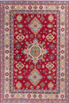 Kazak Red Hand Knotted 6'8" X 9'8"  Area Rug 700-145621