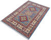 Kazak Blue Hand Knotted 34 X 411 Area Rug 700-145622 Thumb 2
