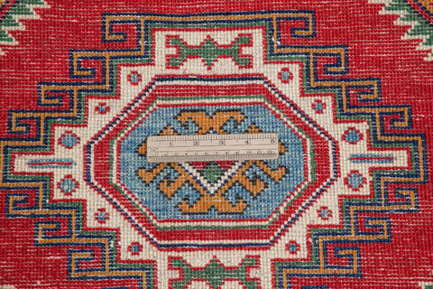 Kazak Red Runner Hand Knotted 26 X 100 Area Rug 700-145625 Image 7