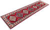Kazak Red Runner Hand Knotted 26 X 100  Area Rug 700-145625 Thumb 2