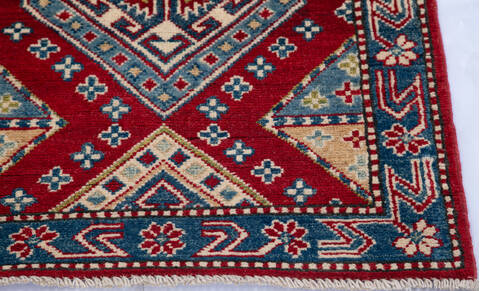 Kazak Red Runner Hand Knotted 21 X 60 Area Rug 700-145627 Image 4