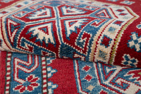 Kazak Red Runner Hand Knotted 21 X 60 Area Rug 700-145627 Image 5