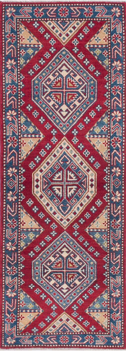 Kazak Red Runner Hand Knotted 21 X 60 Area Rug 700-145627 Image 0