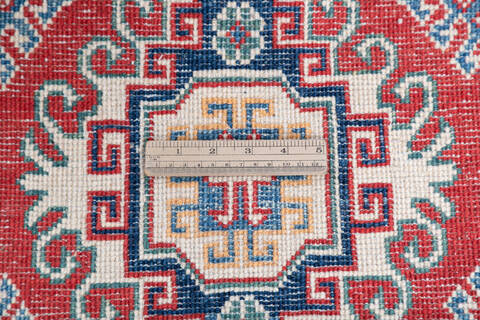 Kazak Multicolor Runner Hand Knotted 26 X 103 Area Rug 700-145628 Image 6