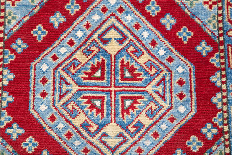 Kazak Red Runner Hand Knotted 22 X 60 Area Rug 700-145629 Image 4