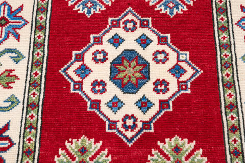 Kazak Red Runner Hand Knotted 27 X 910 Area Rug 700-145630 Image 3