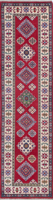 Kazak Red Runner Hand Knotted 27 X 910 Area Rug 700-145630 Image 0