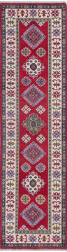 Kazak Red Runner Hand Knotted 2'7" X 9'10"  Area Rug 700-145630
