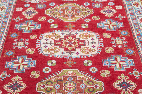 Kazak Red Hand Knotted 410 X 64 Area Rug 700-145633 Image 3