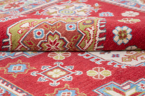 Kazak Red Hand Knotted 410 X 64 Area Rug 700-145633 Image 5
