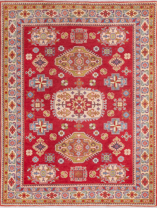 Kazak Red Hand Knotted 410 X 64 Area Rug 700-145633 Image 0
