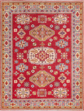 Kazak Red Hand Knotted 4'10" X 6'4"  Area Rug 700-145633