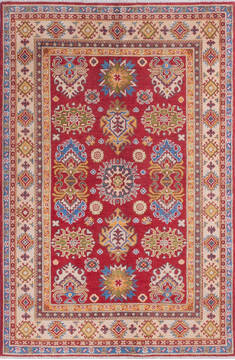 Kazak Red Hand Knotted 3'11" X 6'0"  Area Rug 700-145634