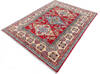 Kazak Red Hand Knotted 51 X 68  Area Rug 700-145637 Thumb 2
