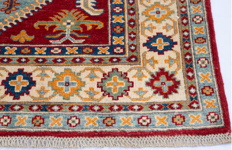 Kazak Red Hand Knotted 310 X 55 Area Rug 700-145642 Image 4