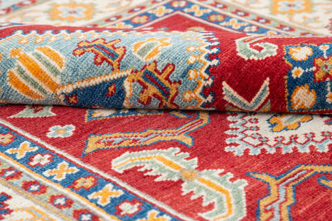 Kazak Red Hand Knotted 310 X 55 Area Rug 700-145642 Image 5