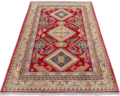 Kazak Red Hand Knotted 40 X 58 Area Rug 700-145644 Image 1