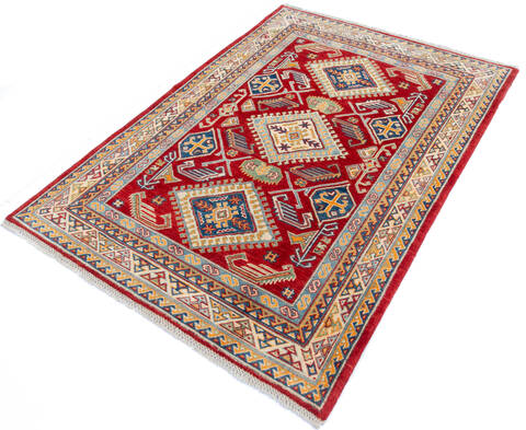 Kazak Red Hand Knotted 40 X 58 Area Rug 700-145644 Image 2