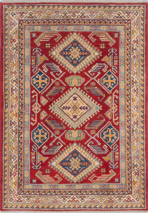 Kazak Red Hand Knotted 40 X 58 Area Rug 700-145644 Image 0