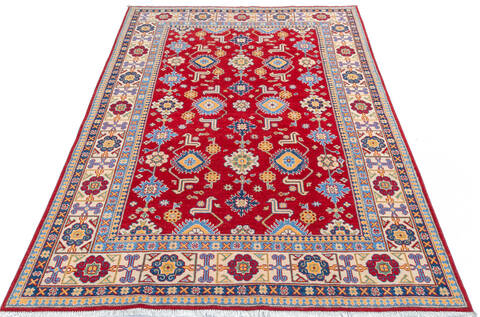 Kazak Red Hand Knotted 510 X 82 Area Rug 700-145648 Image 1