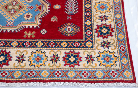 Kazak Red Hand Knotted 51 X 68 Area Rug 700-145649 Image 4