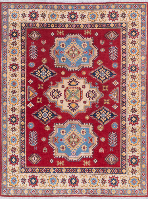 Kazak Red Hand Knotted 51 X 68 Area Rug 700-145649 Image 0