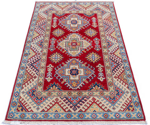 Kazak Red Hand Knotted 33 X 50 Area Rug 700-145653 Image 1