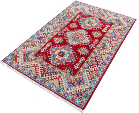 Kazak Red Hand Knotted 33 X 50 Area Rug 700-145653 Image 2