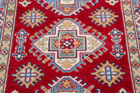 Kazak Red Hand Knotted 33 X 50 Area Rug 700-145653 Image 3