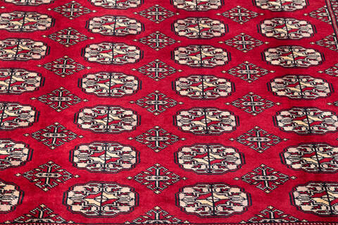 Bokhara Red Hand Knotted 69 X 911 Area Rug 700-145657 Image 3