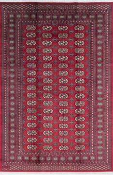 Bokhara Red Hand Knotted 6'9" X 9'11"  Area Rug 700-145657
