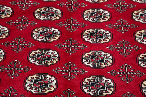 Bokhara Red Hand Knotted 62 X 92 Area Rug 700-145661 Image 3