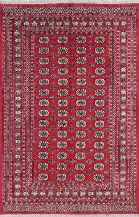 Bokhara Red Hand Knotted 62 X 92 Area Rug 700-145661 Image 0