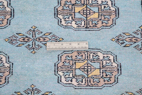 Bokhara Blue Hand Knotted 82 X 104 Area Rug 700-145666 Image 6